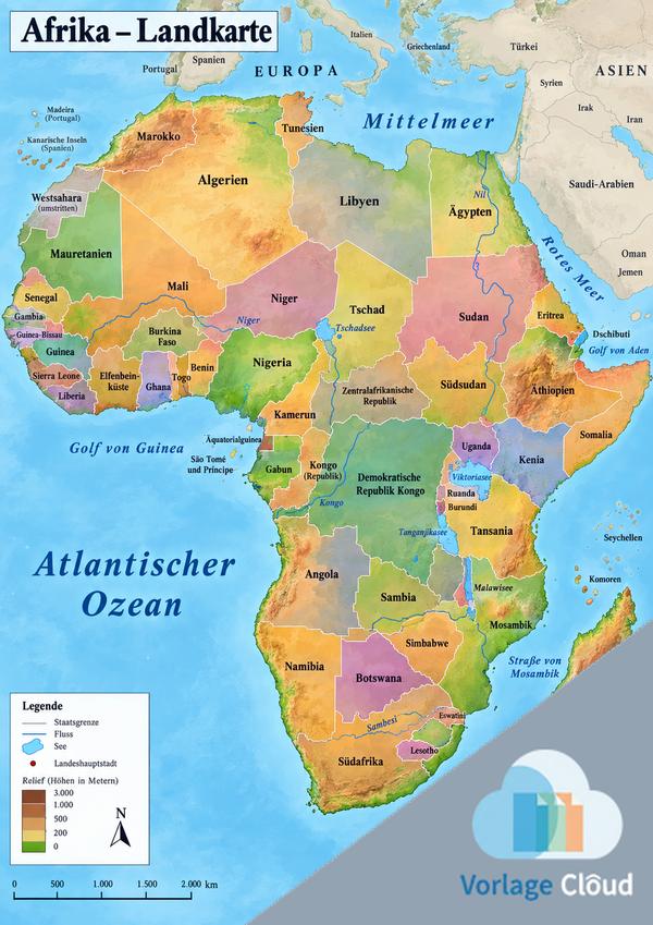Landkarte Afrika Wm