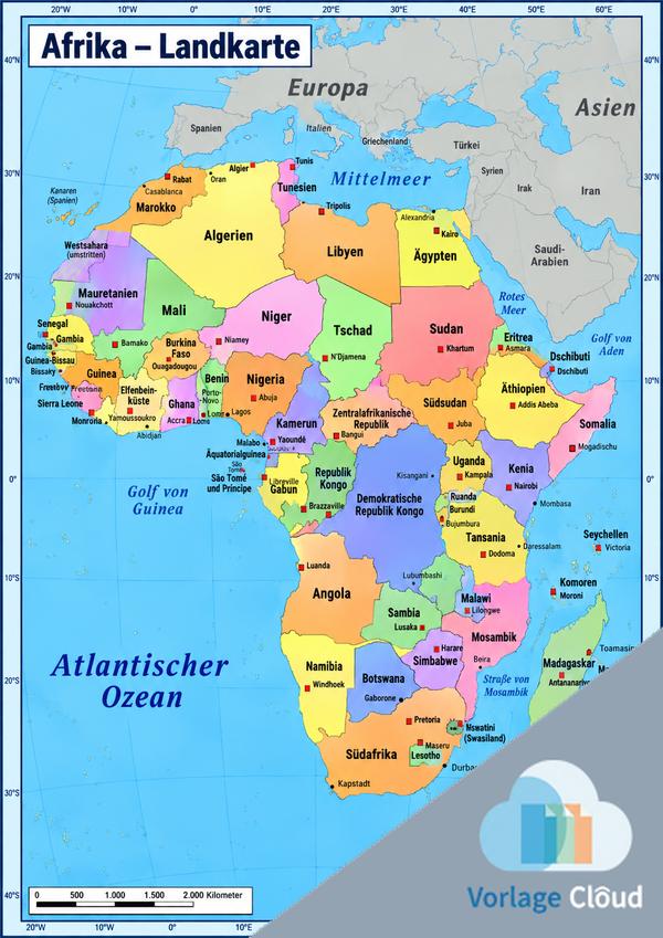 landkarte afrika zum ausdrucken wm