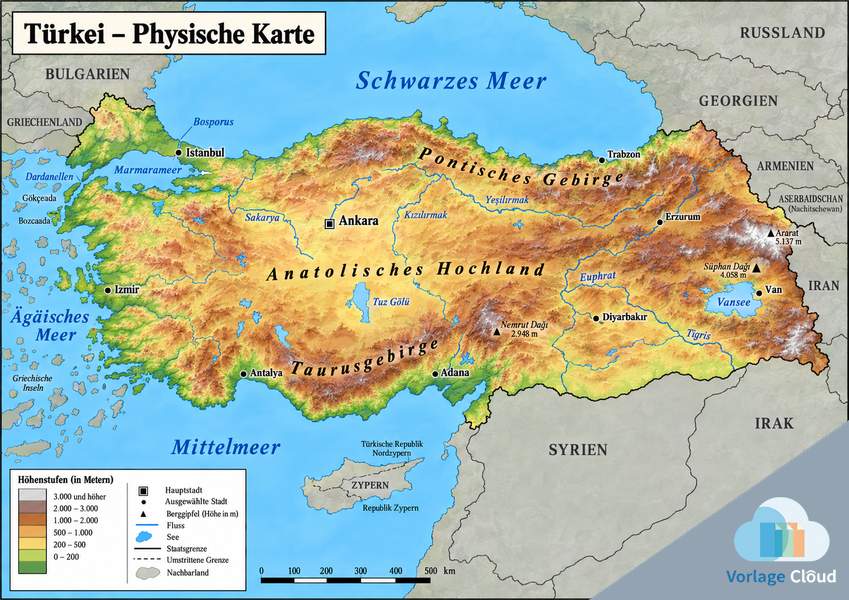 Landkarte Türkei